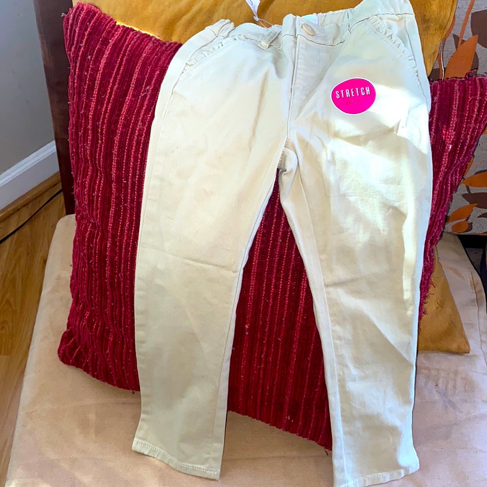 Brand new toddler girls school pants khaki size 5t